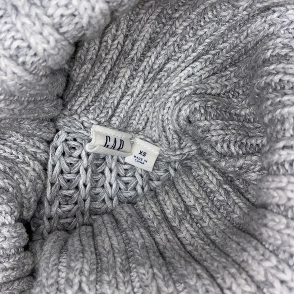 EUC GAP GRAY KNIT LONG SWEATERDRESS WOMNS XS TURTLE SLOUCHY NECK - Picture 2 of 3